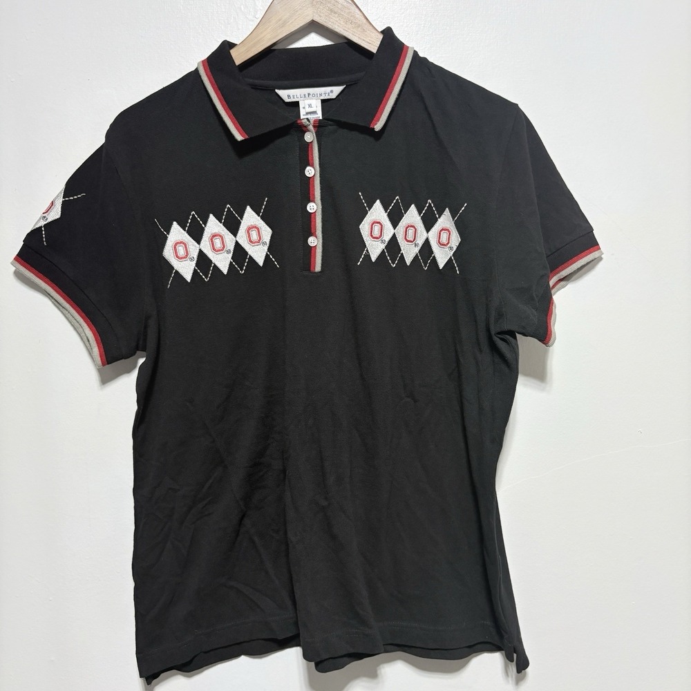 Bellepointe Polo Shirt Womens XL OSU Ohio State Embroidery Short Sleeve Vintage